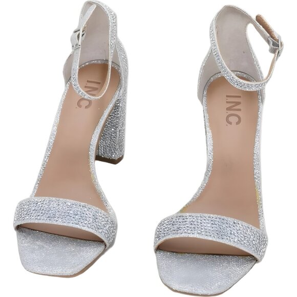 INC International Concepts Lexini Rhinestone Sandals Silver Women's US 6M - Picture 5 of 6